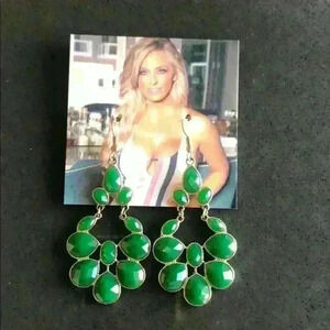 Green and Gold Earrings